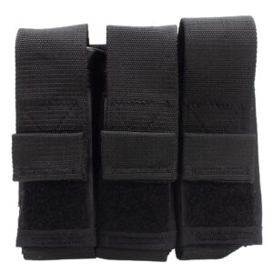 Porta Carregador Modular de Pistola Triplo - Preto