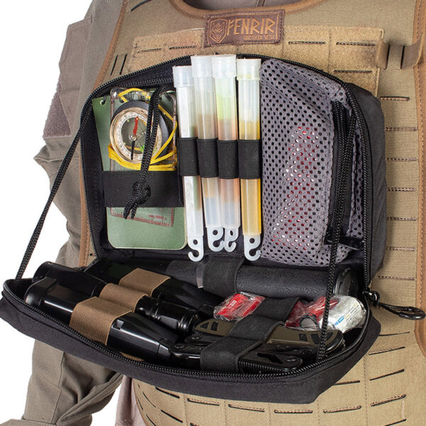 Bolso Modular Horizontal EDC Laser Cut - Preto