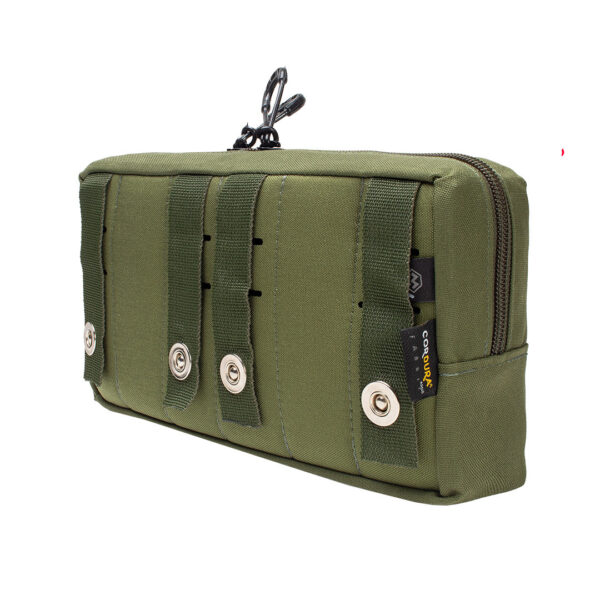 Bolso Modular Horizontal 2 Zip Laser Cut - Verde