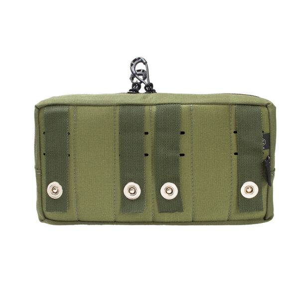 Bolso Modular Horizontal 2 Zip Laser Cut - Verde
