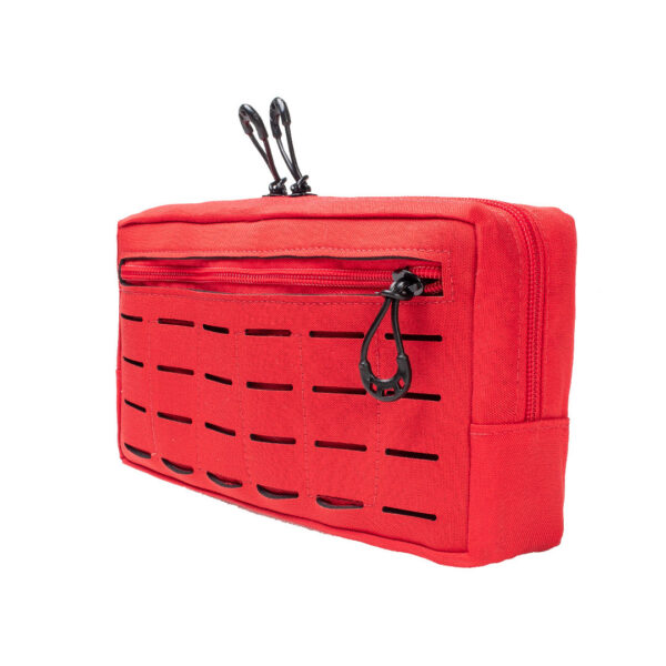 Bolso Modular Horizontal 2 Zip Laser Cut - Vermelho