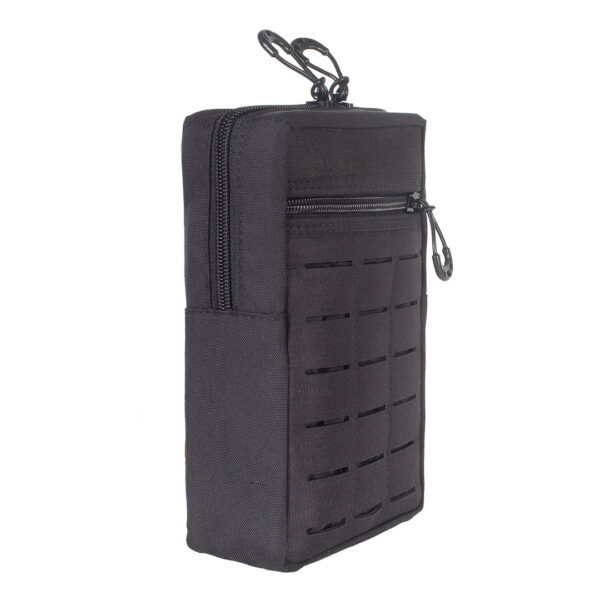 Bolso Modular Vertical 2 Zip Laser Cut - Preto