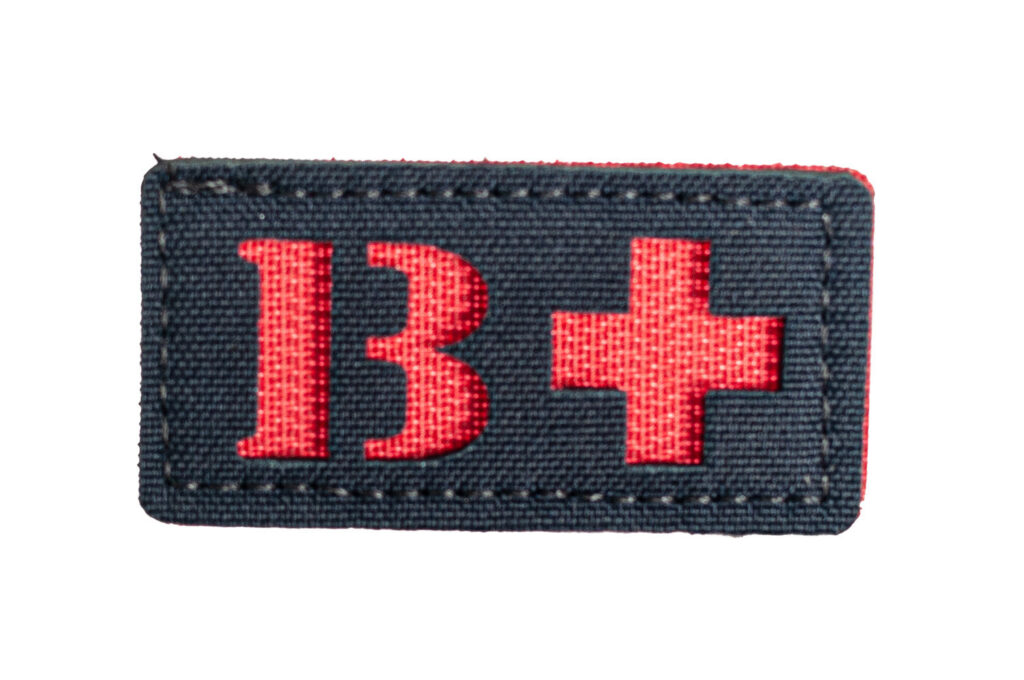 Patch Tipo Sanguíneo B Positivo - Azul Dark