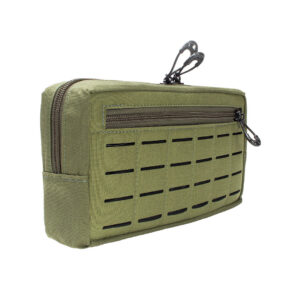 Bolso Modular Horizontal 2 Zip Laser Cut - Verde