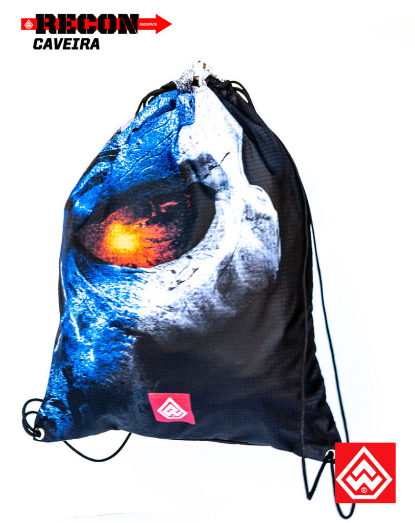 Mochila / Bolsa Saco Caveira – Preta